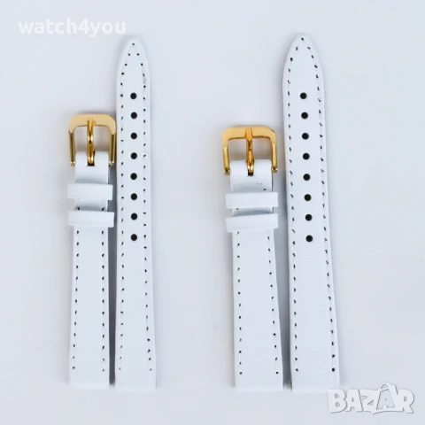 НОВА БЯЛА КАИШКА ЗА ЧАСОВНИК ЕСТЕСТВЕНА КОЖА.БЕЛИ КОЖЕНИ КАИШКИ ЗА ЧАСОВНИЦИ.BIALA KAISHKA KAI{KA, снимка 6 - Каишки за часовници - 42489545