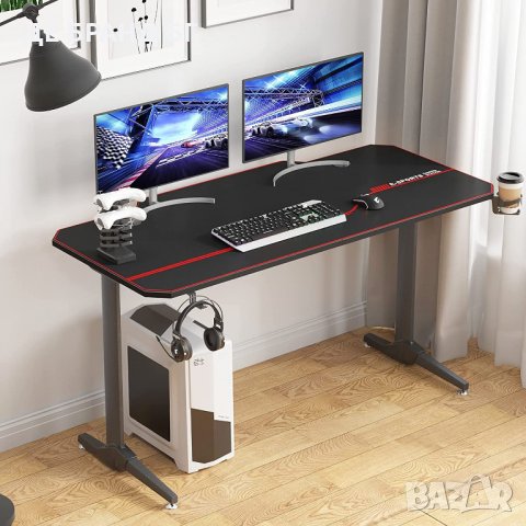 Геймърско бюро с аксесоари ST-EAGLE-1400 BK, снимка 5 - Бюра - 35147527