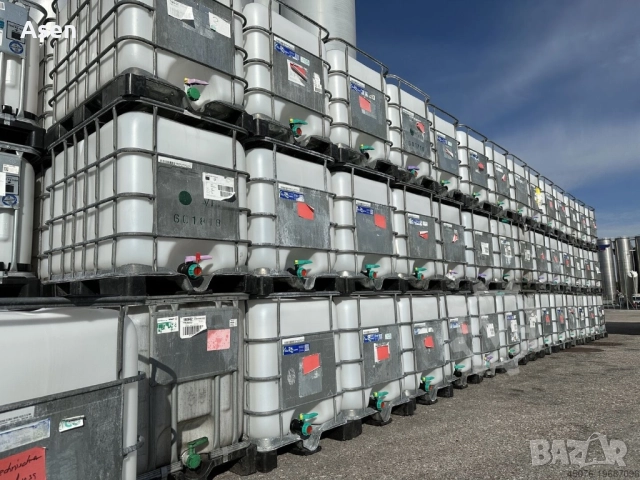Ibc контейнер цистерна за вода биеон 1000 литра 1 тон област Пловдив