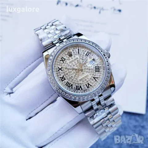 Унисекс часовник Rolex Datejust 36 MM с автоматичен механизъм, снимка 2 - Дамски - 48725370