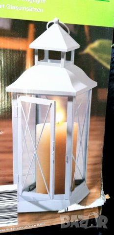Фенер  декоративен Living & Garden,  45см,  метален със стъкло