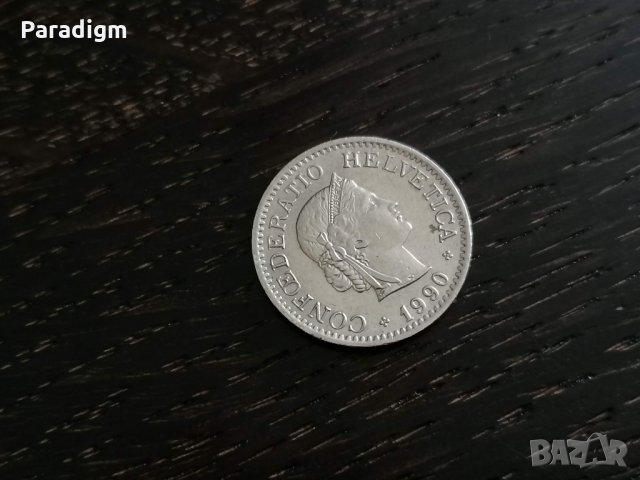 Монета - Швейцария - 10 рапен | 1990г., снимка 2 - Нумизматика и бонистика - 28284026