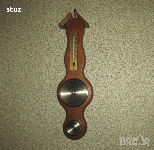 Tроен уред за стена, барометър, влагомер и термометър, снимка 2 - Декорация за дома - 53400378