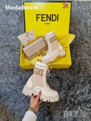 ✨Fendi дамски стилни боти и чанта✨