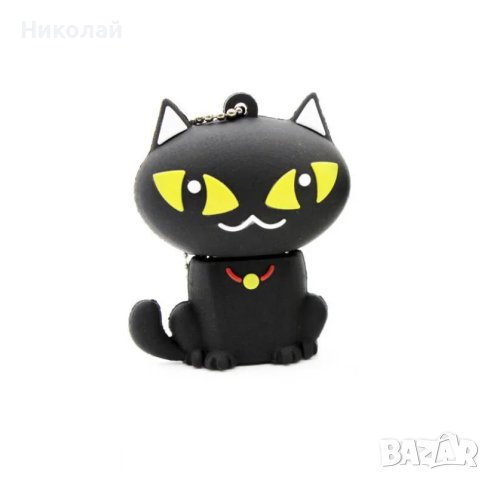 Флашка 4 гб Черна котка , USB малко коте котешка лапа , снимка 2 - USB Flash памети - 43884238