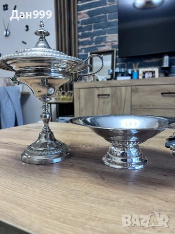 Антични захарница и фруктиера - 1900 година, снимка 6 - Антикварни и старинни предмети - 53439084