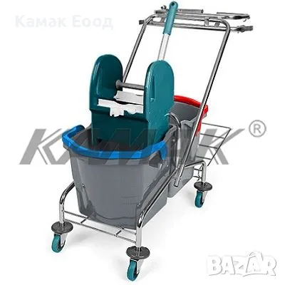Хигиенна количка 2 х 18 литра и сакодържател