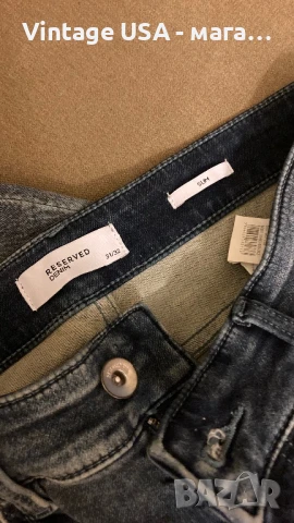 Неносени / нови мъжки slim дънки от Reserved - 31 /32, снимка 3 - Дънки - 50677434