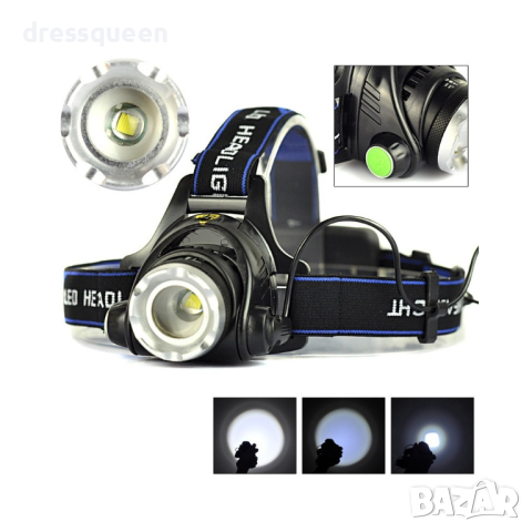 H19 Акумулаторен челник Power Style CREE T6, С регулируем фокус, Водоустойчив, 1200 lm