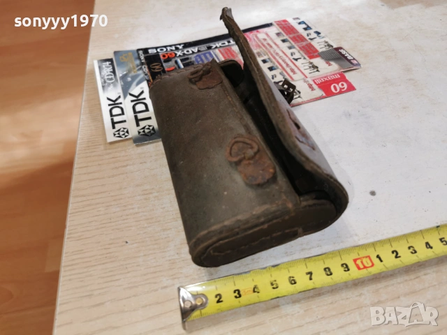 СТАРА КОЖЕНА ЧАНТА ЗА КОЛЕЛО-АНТИКА 1401261601, снимка 7 - Антикварни и старинни предмети - 53097870