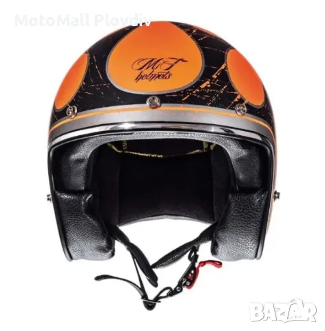 каска Mt helmets отворена каска ретро тъмни очила рокер мото, снимка 4 - Аксесоари и консумативи - 49315270