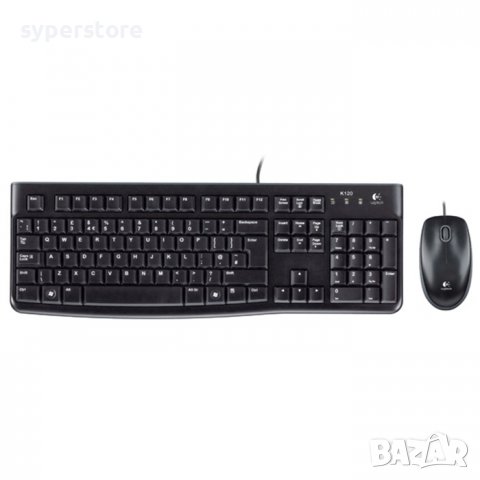 Клавиатура + Мишка Logitech Desktop MK120  черна, SS300651, снимка 1 - Клавиатури и мишки - 38920927