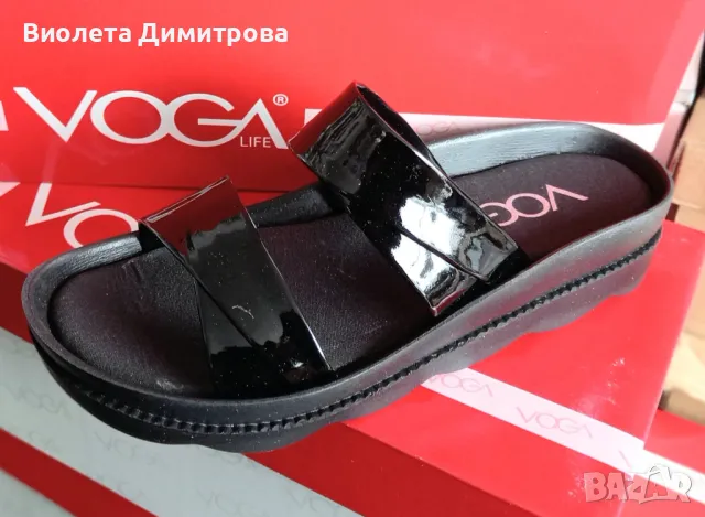 ТОП ЦЕНА! Лачени дамски чехли VOGA различни видове, снимка 7 - Чехли - 49288181