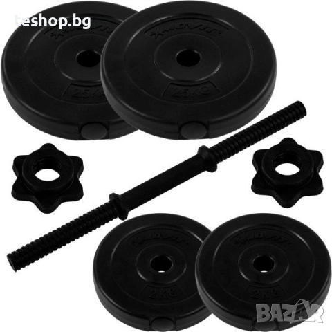 Дъмбел 2х2 кг и 2х2.5 кг+лост, снимка 2 - Фитнес уреди - 53480437