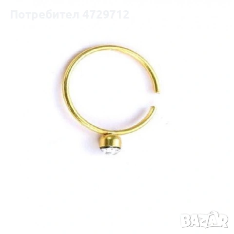 Бързо сваляща се обица за нос устни пъп вежда, снимка 16 - Обеци - 53498308