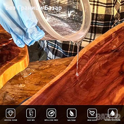 Нова Прозрачна Епоксидна Смола 1000ml Комплект за Бижута - Водоустойчива, снимка 6 - Други - 43421431