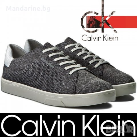 ПРОМО 🍊 CALVIN KLEIN № 37 до 40 🍊 Дамски кецове с плетен мрежест ефект нови с кутия, снимка 4 - Дамски ежедневни обувки - 26547398
