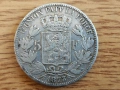 Белгия 5 франка 1873 СРЕБРО, снимка 2