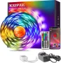 KSIPZE Wifi 2x15метра Led Strip Lights RGB Music Sync Bluetooth Led  дистанционно, снимка 1