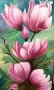 Диамантен гоблен Розова Магнолия, снимка 1 - Гоблени - 37477339