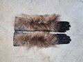 Дамски дълги ръкавици естествена кожа, снимка 1 - Ръкавици - 35190820