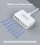 USB C 7-портов адаптер, бързо зарядно, 180 W за MacBook Pro/Air iPad Pro iPhone Galaxy S23 Note 20, снимка 4