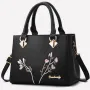 Дамска чанта Flowers Black, снимка 1