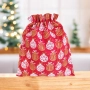 6250 Коледно чувалче за подаръци декоративна текстилна торбичка, 35x30 см, снимка 1