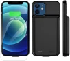 YISHDA калъф с батерия за iPhone 12 Mini/13 Mini (5.4 инча, черен), 6800mAh, снимка 1