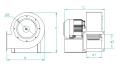 Центробежен вентилатор ф160,  Qmax=1950 m3/h, снимка 16