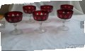 чаши френски червен кристал лукс, снимка 9