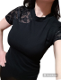 Дамска блуза с дантела , снимка 1 - Ризи - 44909938