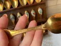 Красиви позлатени лъжички от Англия с пеперуди, снимка 12