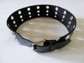 НОВ! Biker Leather Belt Made in Italy Дамски Колан Естествена Кожа Размер М (85см) , снимка 2