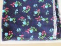 Плат кадифе-тъмно син с щампа 90/50 см, снимка 3