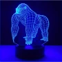 Холограмна 3D LED лампа Горила-дистанционно управление 16 цвята+други режими на управление, снимка 2