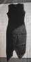 Дълга черна асиметрична рокля  Lefon