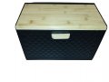 Модерна кутия за хляб с бамбуков капак, снимка 1 - Кутии за съхранение - 38717731