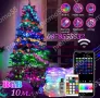 Коледни Лампички за Елха и Декорация 10м. с Дистанционно, Блутут, RGB, снимка 3