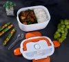Електрическа кутия за храна с две прегради. Съхранете своя обяд свеж, топъл и вкусен. Лесно почиства, снимка 2