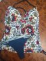 Бански шарен горнище потник с гол гръб, снимка 3
