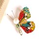 Красива брошка Пеперуда с перла и разноцветни кристали в подаръчна кутийка