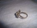КРАСИВ ПОСРЕБРЕН ФЛОРАЛЕН КРИСТАЛЕН ФЕШЪН АРТ ПРЪСТЕН РЕГУЛИРУЕМ МОДЕЛ 18621, снимка 7