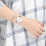 Дамски часовник Lige Ceramic Watch, Бял/Златист, снимка 7
