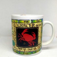 Керамична подаръчна чаша със зодии, Чаша със зодия Рак за подарък, снимка 1 - Други стоки за дома - 27987894