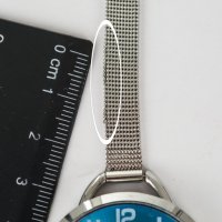 Дамски сребрист часовник със син циферблат марка Marsanpiel , снимка 4 - Дамски - 28648897