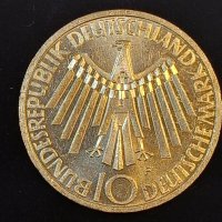 Сребърна монета 10 марки Олимпиада Мюнхен 1972г., снимка 3 - Нумизматика и бонистика - 39048117