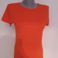 Оранжева тениска , снимка 1 - Тениски - 32966273