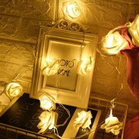 Нови LED светлини рози USB Лампички на батерия за украса декорация дом, снимка 4 - Декорация за дома - 37933630