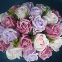 Букет от 21 броя ароматни сапунени рози, снимка 3 - Декорация за дома - 37442738
